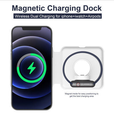 شارژر بی سیم فوق العاده باریک تاشو 15 وات 2 در 1 Magsafe Duo