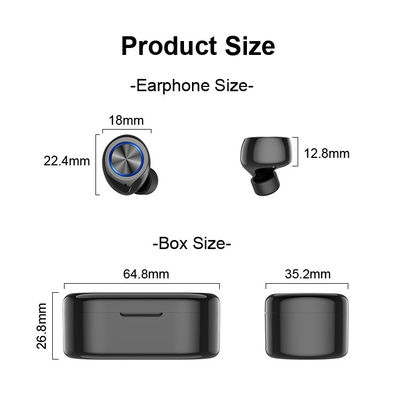 اثر انگشت هدفون بلوتوث ضد عرق TW80 55mAh