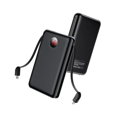 صفحه نمایش LCD کابل ساخته شده Power Bank 10000mAh برای آندروید