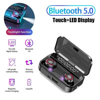 گوشواره های بی سیم بی سیم Stereo Gaming V5.1 با نور فلش